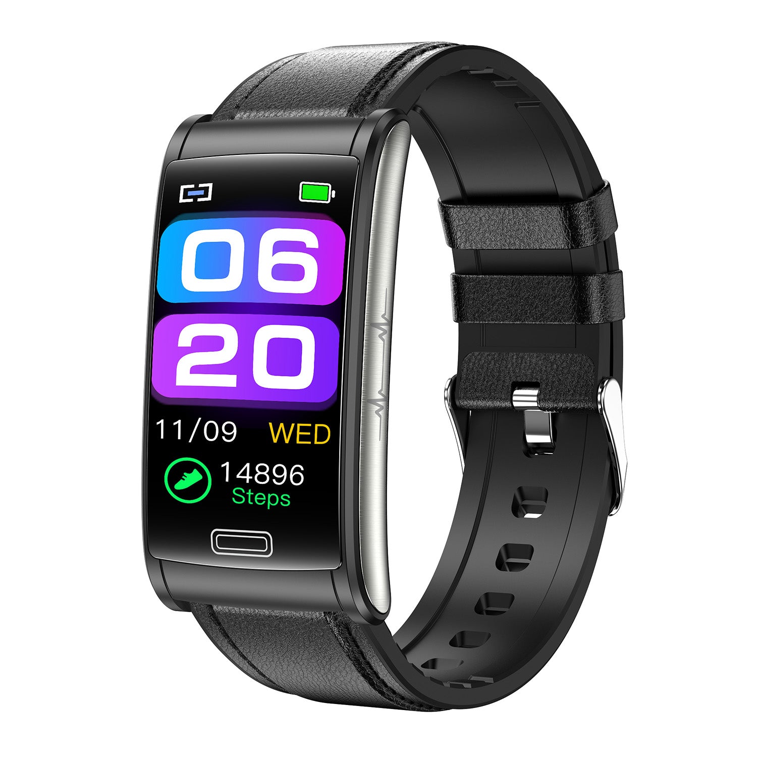 E600 1.47 HD Smart Watch ECG PPG Blood Oxygen Heart Rate Blood Pressure Monitoring Waterproof Sports Bracelet with Leather Strap Black E600 1.47 HD Smart Watch ECG PPG Blood Oxygen Heart Rate Blood Pressure Monitoring Waterproof Sports Bracelet with Leather Strap Black